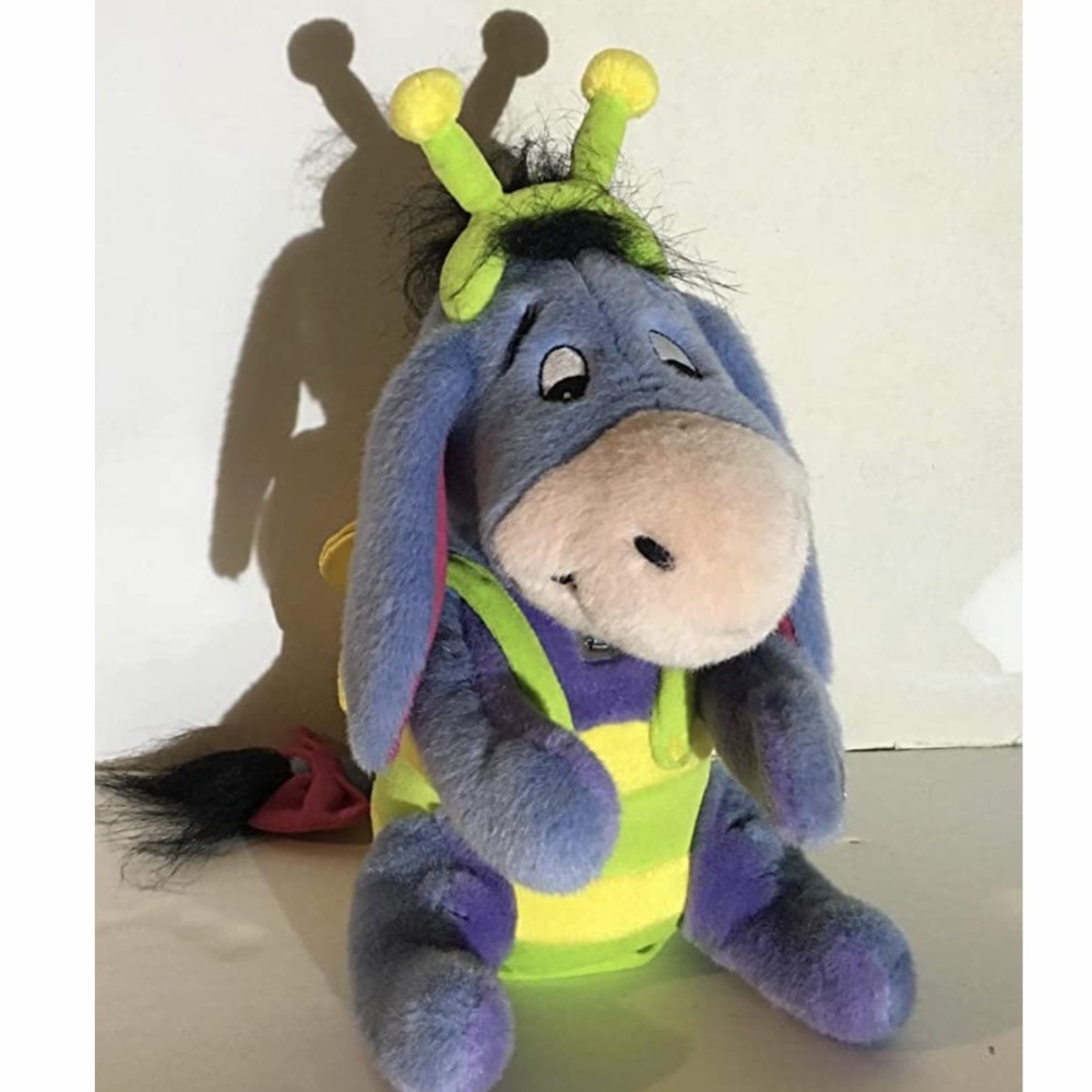RARE Vintage 12" Plush Mech Musical Eeyore Disney Store plays music + da…